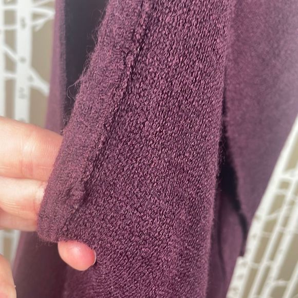 Plum Purple Sweater Knit Circle Vest NEW - Picture 11 of 12